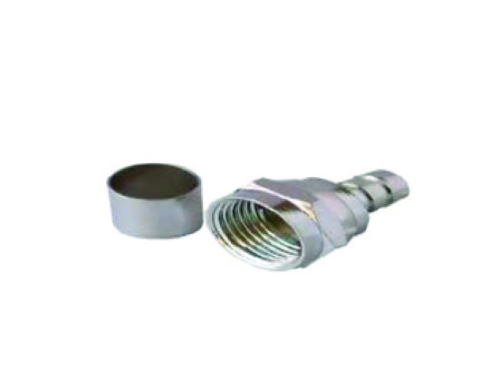 TUERCA TERMINAL P/CABLE COAXIAL CON ARO            