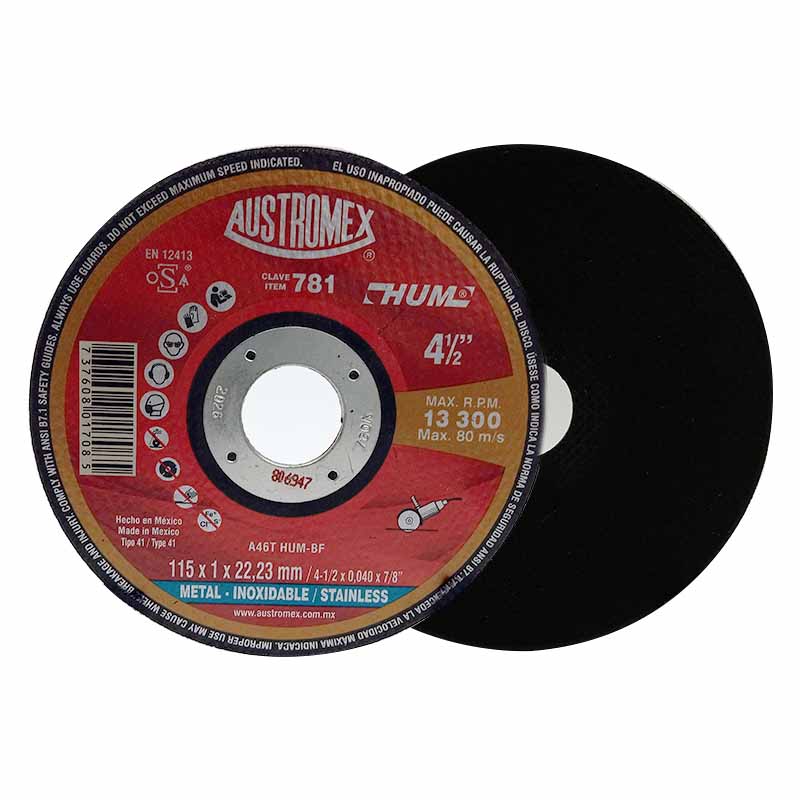 DISCO CORTE INOXIDABLE 781 4-1/2"X0.040"HUM  AUSTROMEX