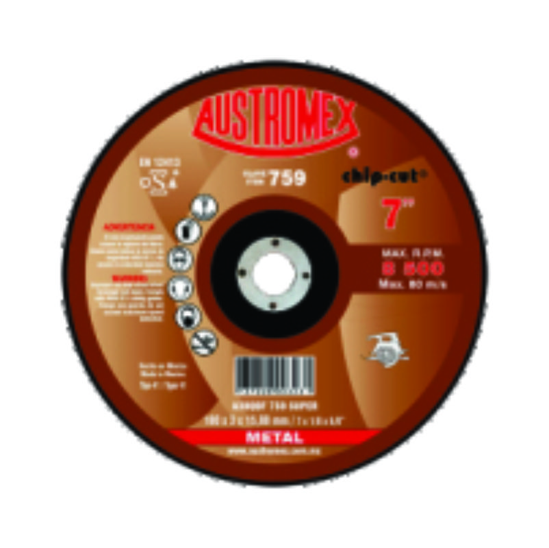 DISCO CORTE METAL 759 180X3X15.8 7" AUSTROMEX