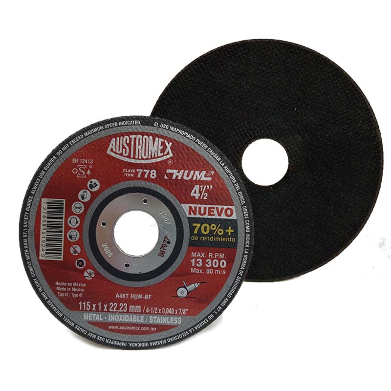 DISCO D/CORTE PLANO P/METAL 778 4 1/2" AUSTROMEX   