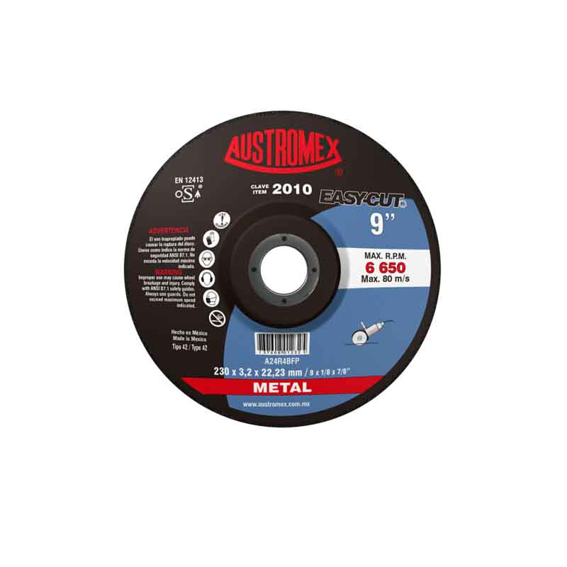 DISCO TIPO 27 2010 CON METAL 9"X1/8 AUSTROMEX