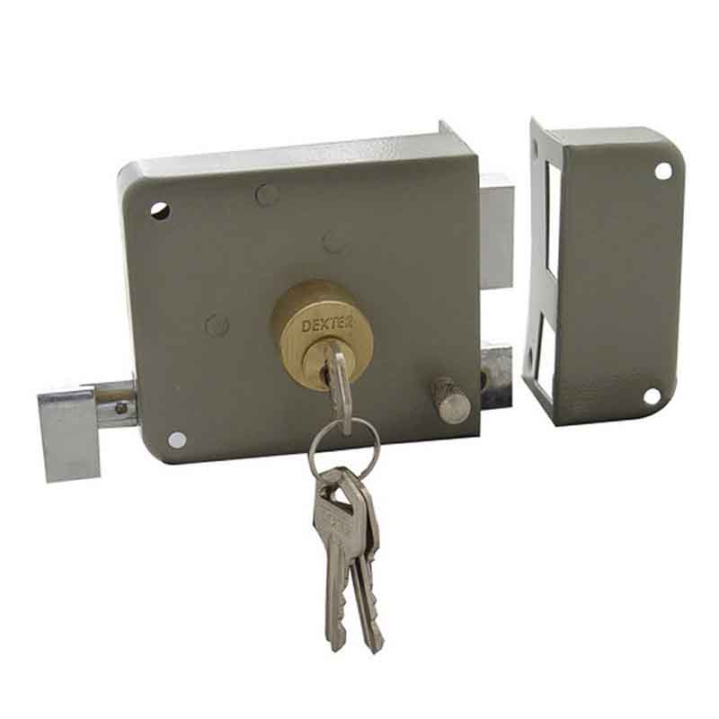CERRADURA SOBREPONER CLASICA IZQQUIERDA 6781 GRIS DEXTER