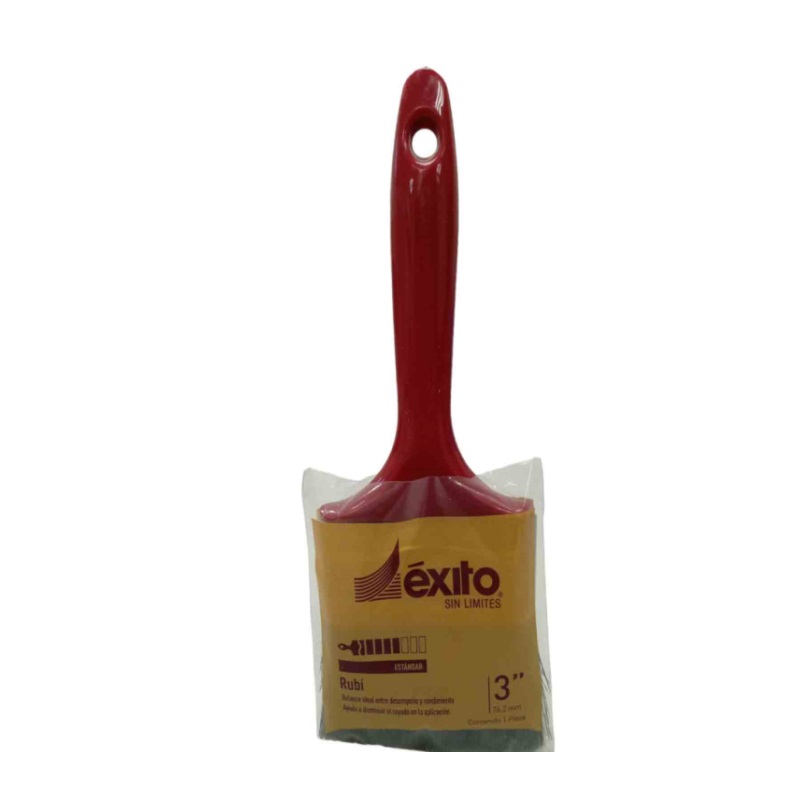 BROCHA RUBI ROJA Y BLANCO 3" EXITO
