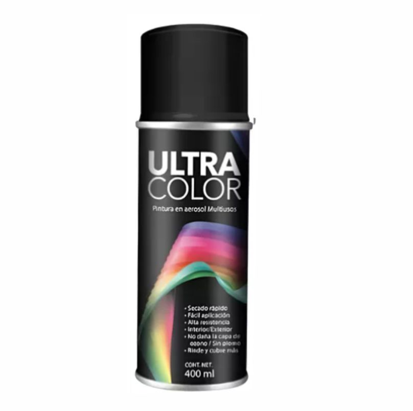 PINTURA EN AEROSOL NEGRO MATE ULTRA                