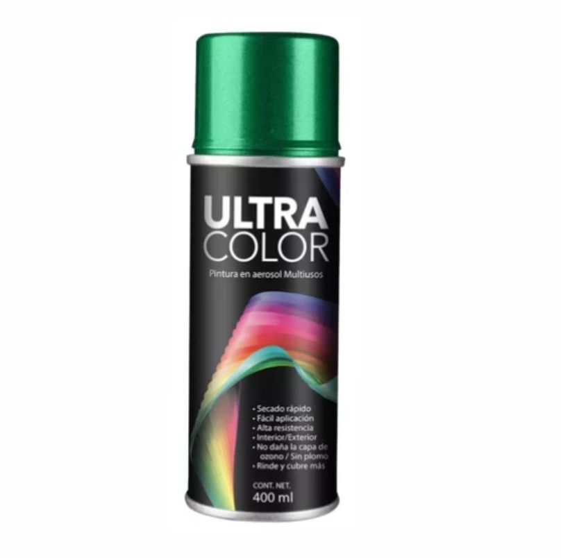 PINTURA EN AEROSOL VERDE METALICO ULTRA