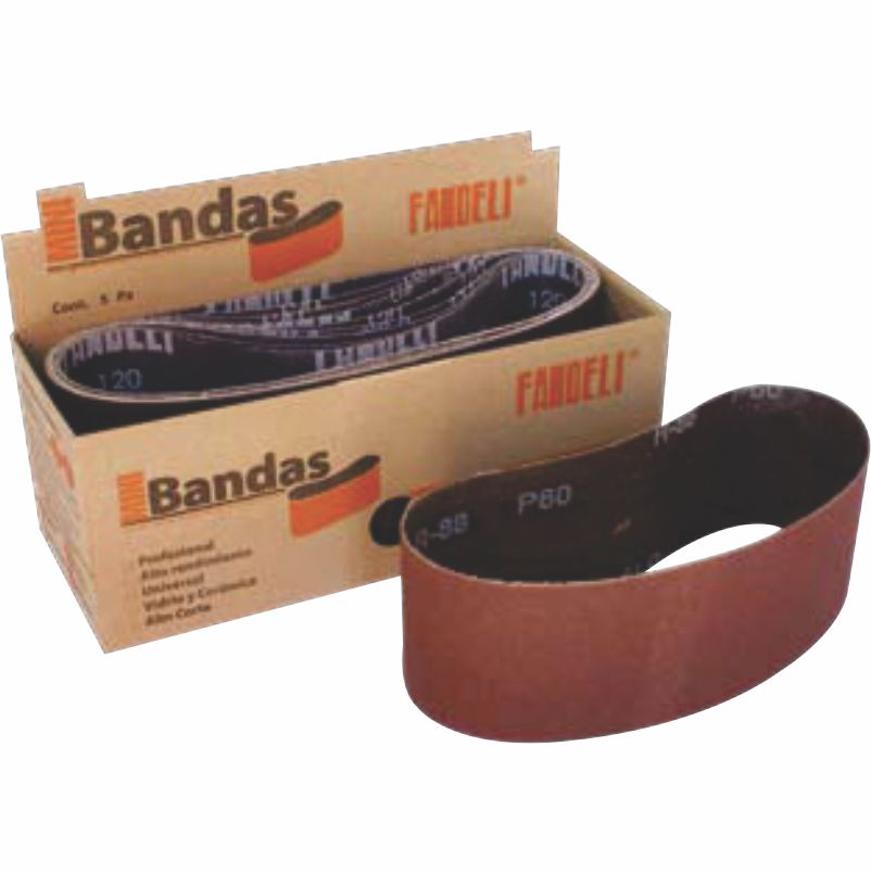 LIJA D/BANDA 3 X 24" G-100 06284 X-86 ROJA FANDELI 