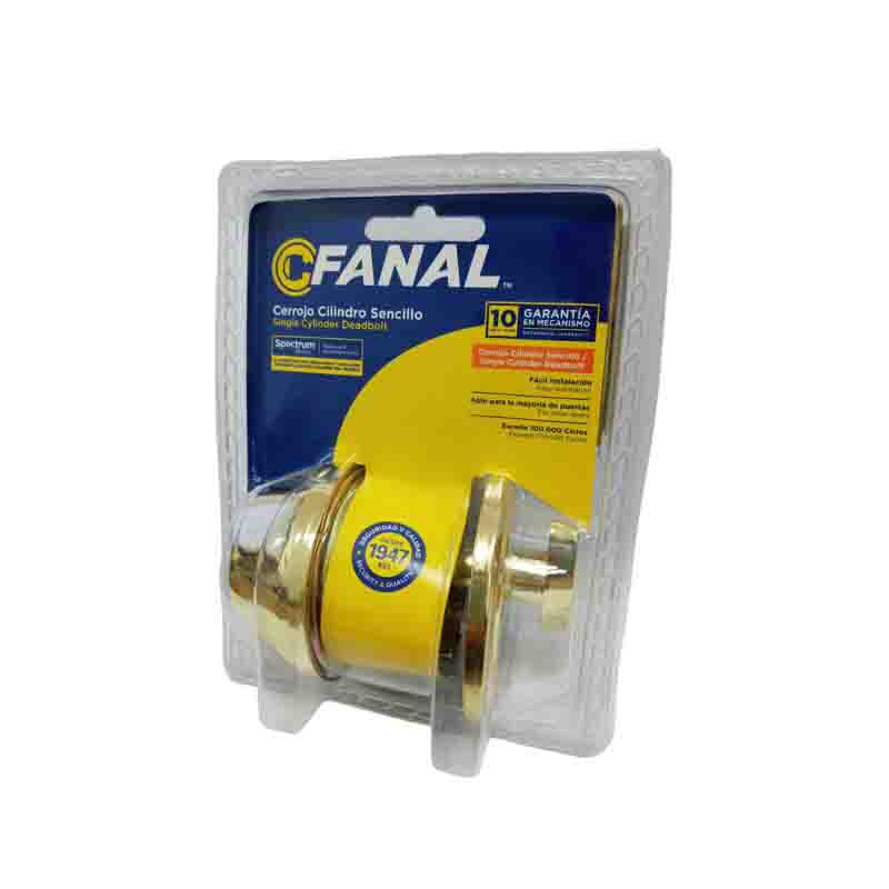 CERROJO SEGURIDAD CILINDRO MARIPOSA LATON BRILLANTE 90470-002/FN560DE3