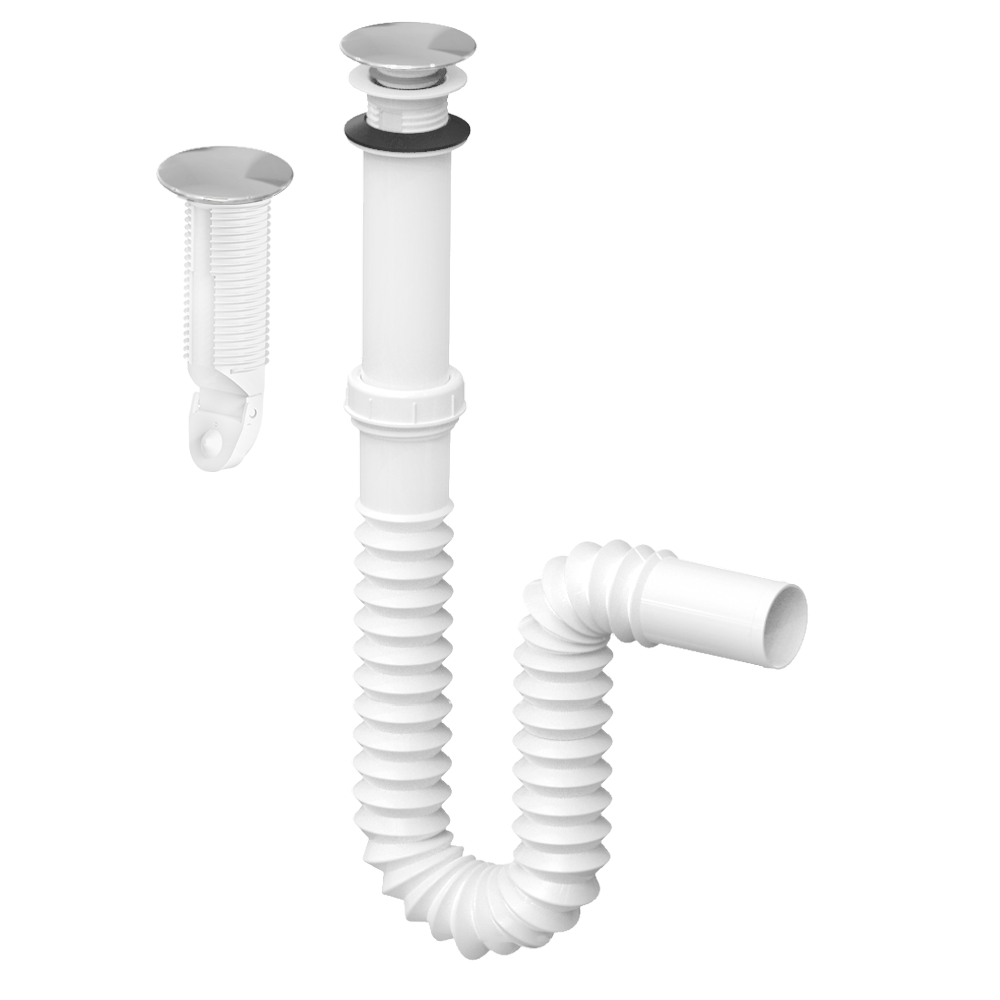 CESPOL P/LAVABO FLEX.TIPO"P" 2235A C/PUSH FLEXIMAT 
