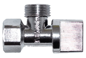 LLAVE CONTROL ANGULAR METÁLICA ROSCABLE CIERRE 1/4" DE VUELTA SATINADO 1/2" 23006 FONTANERY