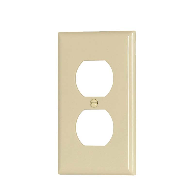 PLACA PARA CONTACTO DUPLEX NYLON MARFIL