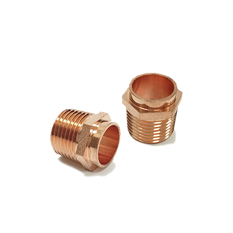 CONECTOR DE COBRE ROSCA EXTERIOR  1/2" PZA         