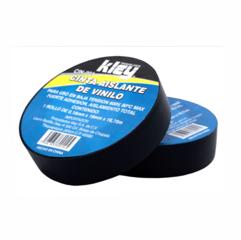 CINTA DE AISLAR NEGRA 3/4 X 18Y (16.75MT)KLEY