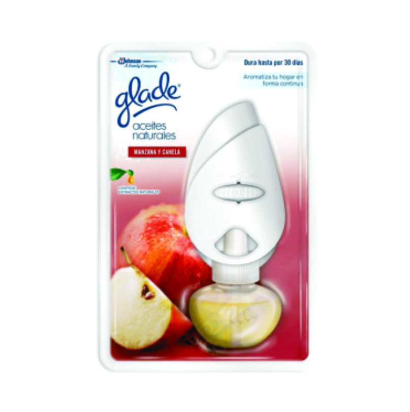 AROMATIZANTE GLADE C/REPUESTO NAT MANZANA 21ML     