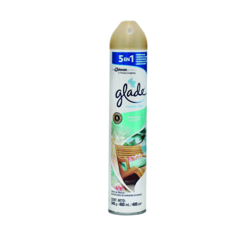 AROMATIZANTE GLADE PARAISO AZUL 400ML AEROSOL