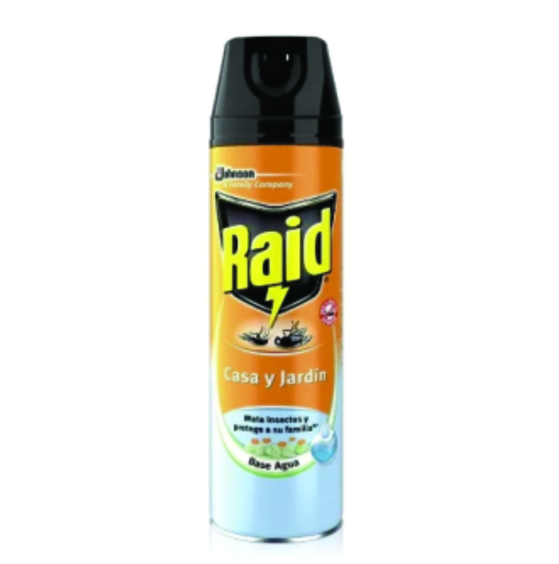 INSECTICIDA RAID CASA Y JARDIN BASE AGUA 400ML     