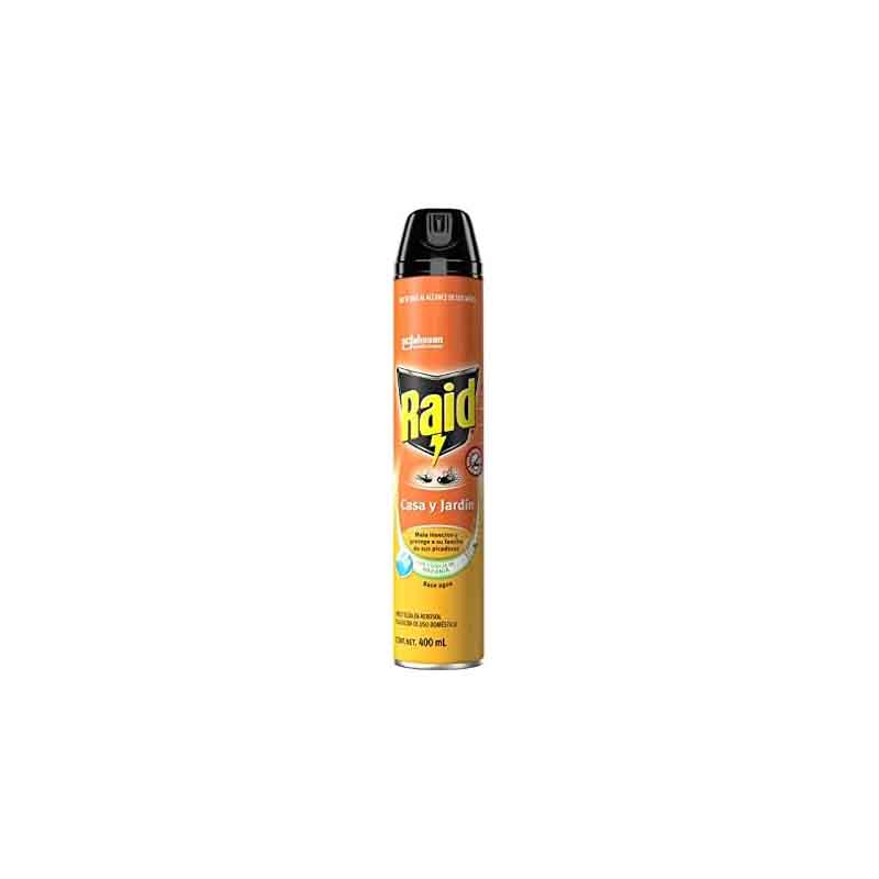 INSECTICIDA RAID CASA/JARDIN NARANJA 400ML AEROSOL 