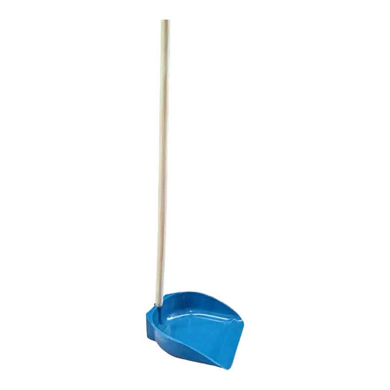 RECOGEDOR PARA BASURA DE PLASTICO CON MANGO MADERA