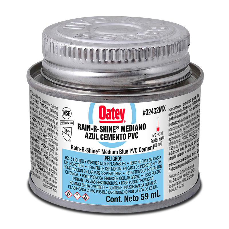 PEGAMENTO PARA PVC AZUL LATA 59ML. OATEY 32432MX