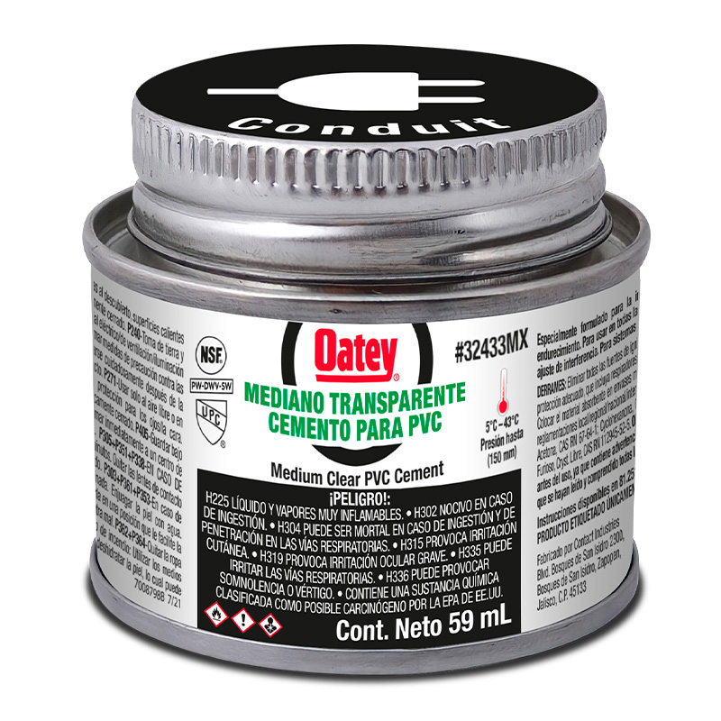 PEGAMENTO PARA PVC TRASPARENTE LATA 2OZ OATEY32433MX