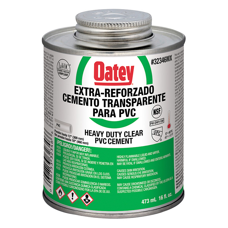 PEGAMENTO PVC CLARO 16OZ HEAVY DUT 1/2 32346 OATEY 