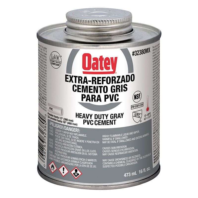 PEGAMENTO PVC GRIS 32380MX 16OZ 1/2 HEAVY OATEY