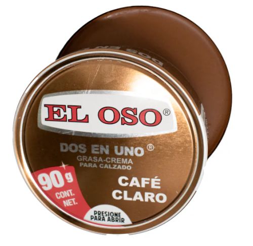 GRASA P/CALZADO EL OSO 2EN1 90G CAFE CLARO 8015AW  
