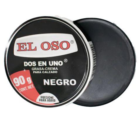 GRASA PARA CALZADO EL OSO 2EN1 90G NEGRO 8014AW