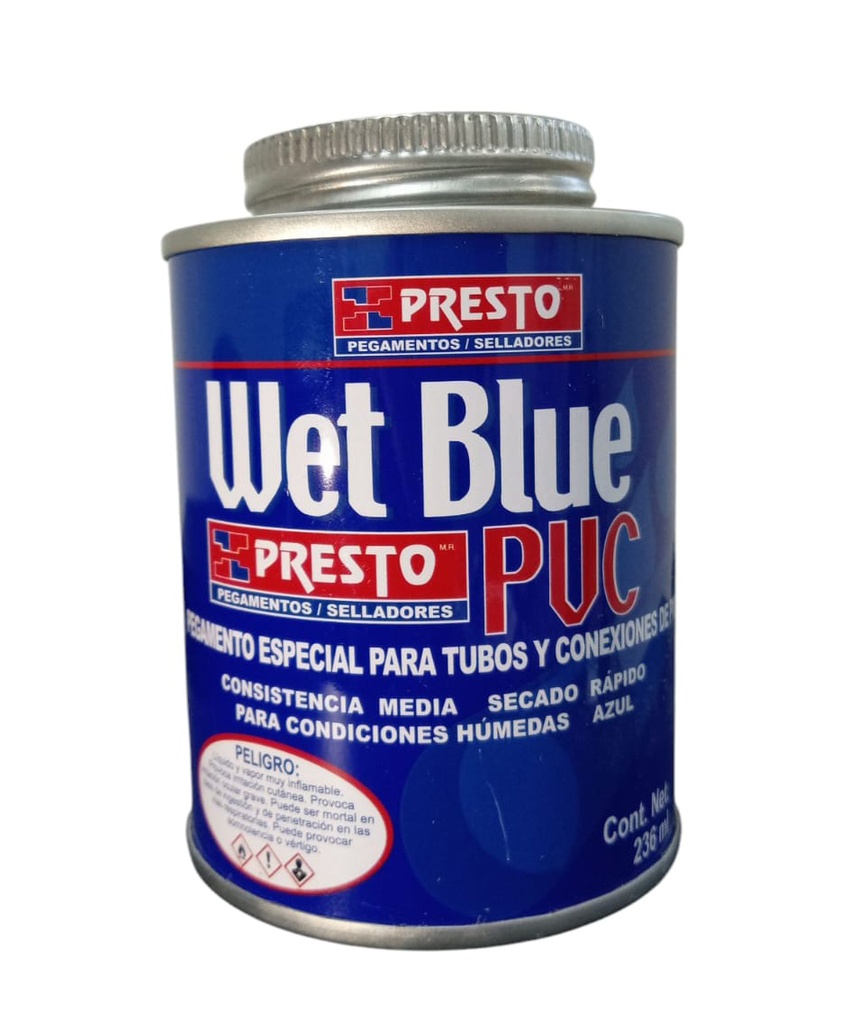 PEGAMENTO AZUL PVC WET BLUE 1/4" PRESTO 9604       