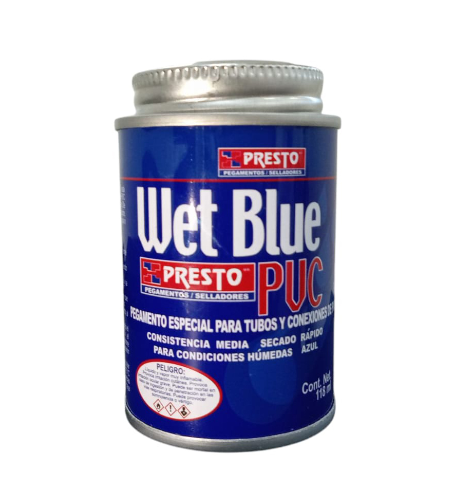 PEGAMENTO AZUL PVC WET BLUE 1/8" PRESTO 9608       