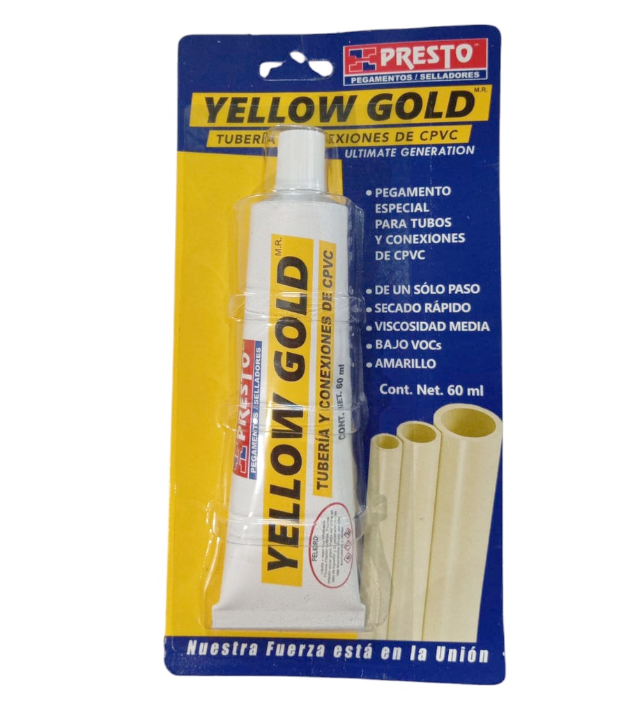 PEGAMENTO PARA CPVC TUBO 60ML PRESTO 9806          