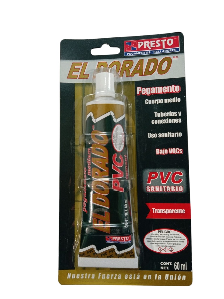 PEGAMENTO PARA PVC EL DORADO TUBO 60 ML.9506