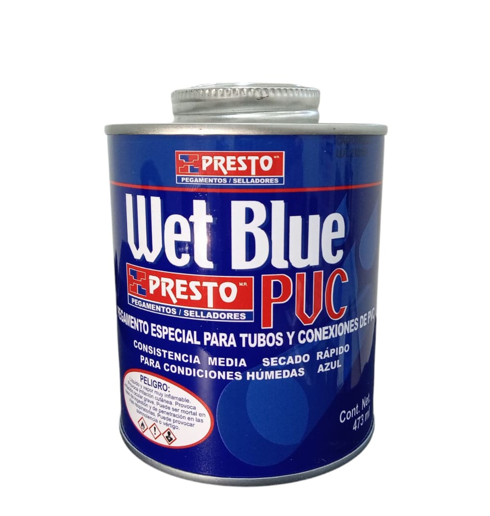 PEGAMENTO PVC AZUL 9602 LATA 473ML PRESTO WET BLU  