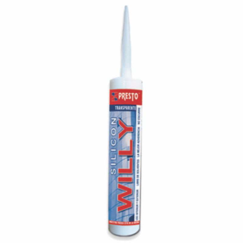 SILICON TRANSPARENTE WILLY CARTUCHO 280ML PRESTO 0325