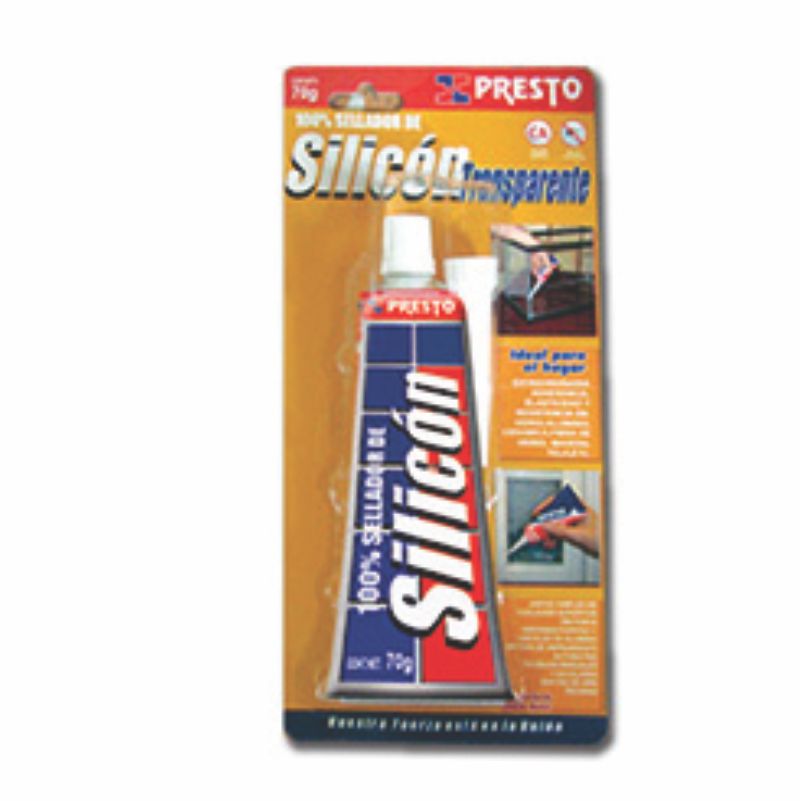 SILICON TUBO 70GR. TRASPARENTE PRESTO 4007