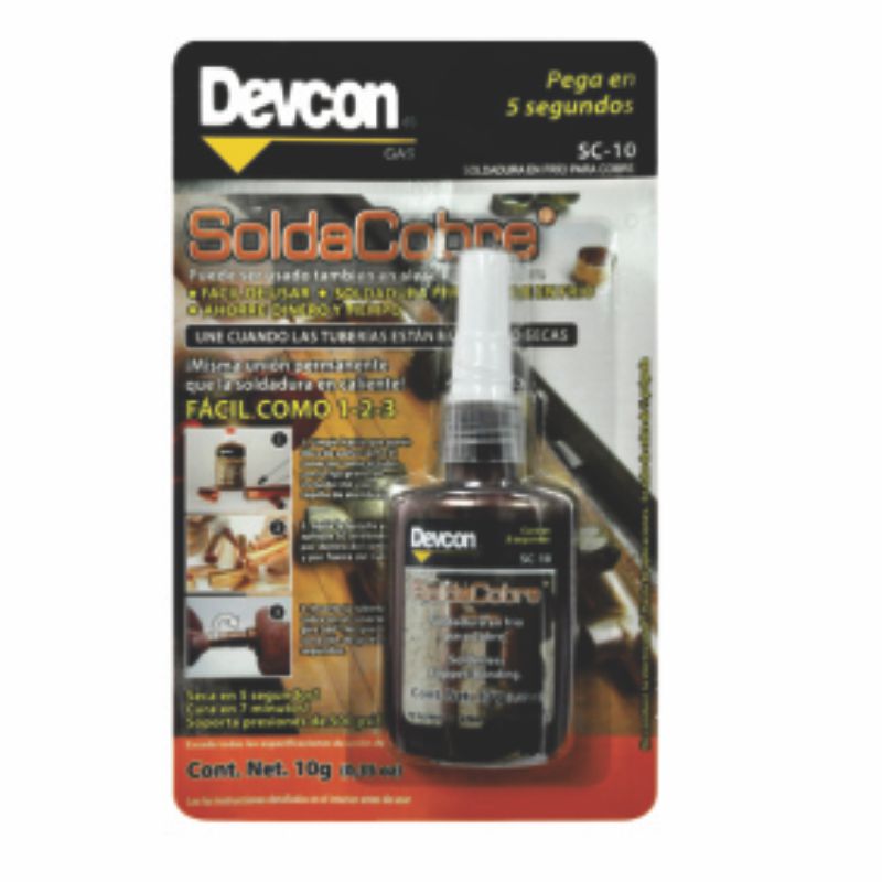SOLDADURA EN FRIO SOLDA COBRE SC-10 10GR. DEVCON   