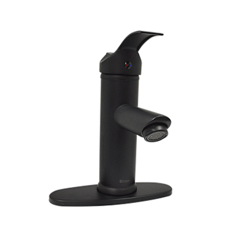 MEZCLADORA MONOMANDO LAVABO 23-MNC NEGRO RUGO