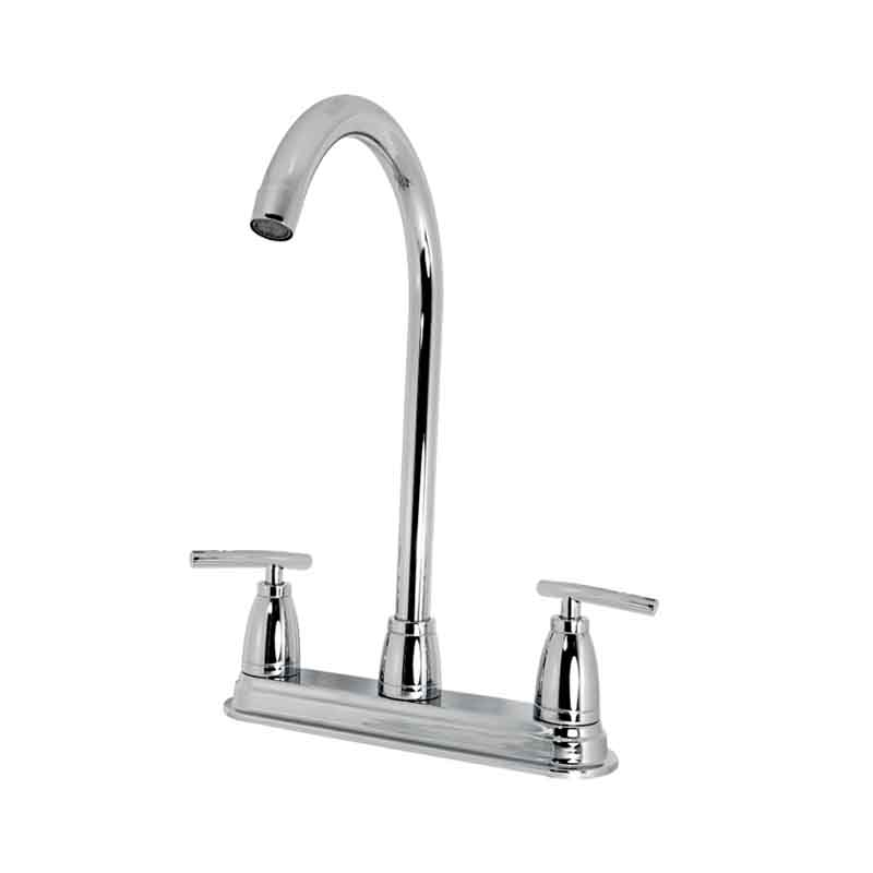 MEZCLADORA PARA FREGADERO PICO ABATIBLE ACABADO CROMO CARTUCHO CERAMICO 8-BT RUGO