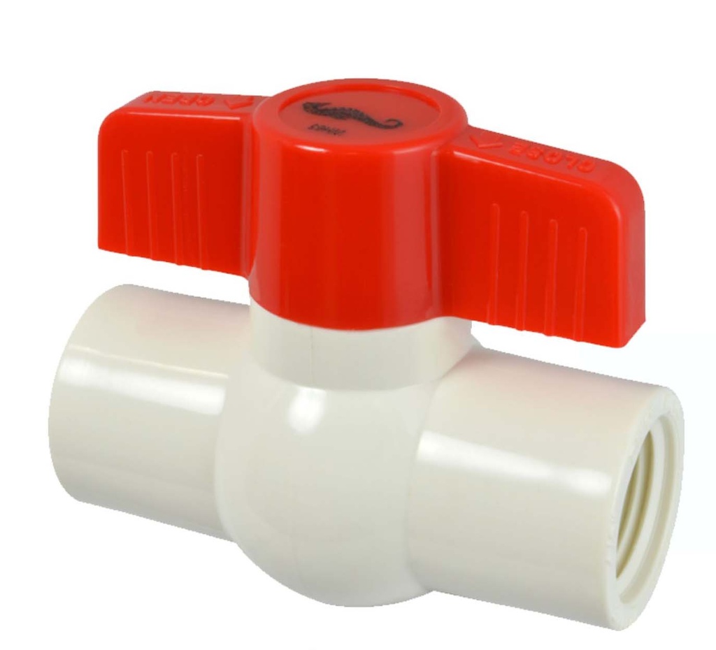 VALVULA ESFERA ROSCAR PVC 3/4 100-P RUGO           