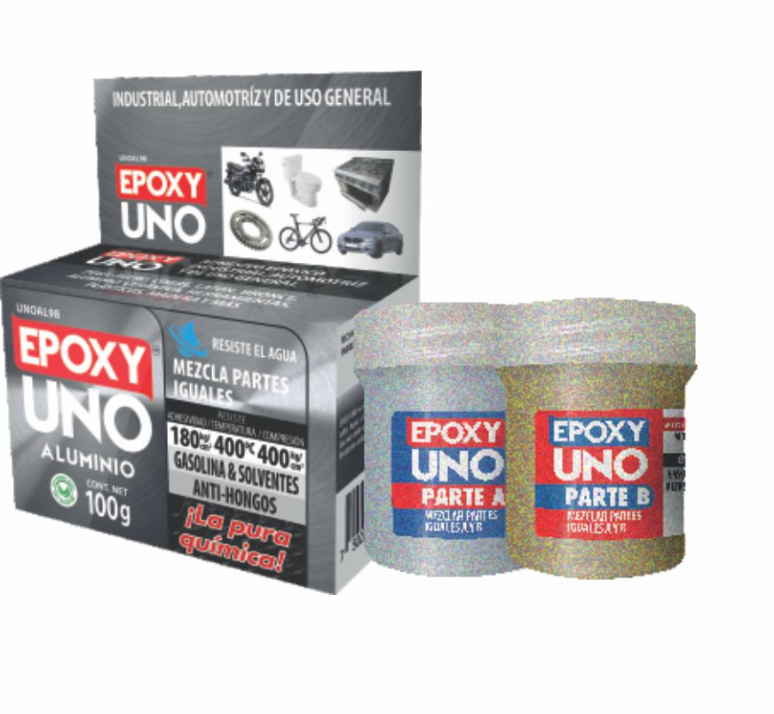 ADHESIVO EPOXY UNO ALUMINIO 100GR UNOAL98