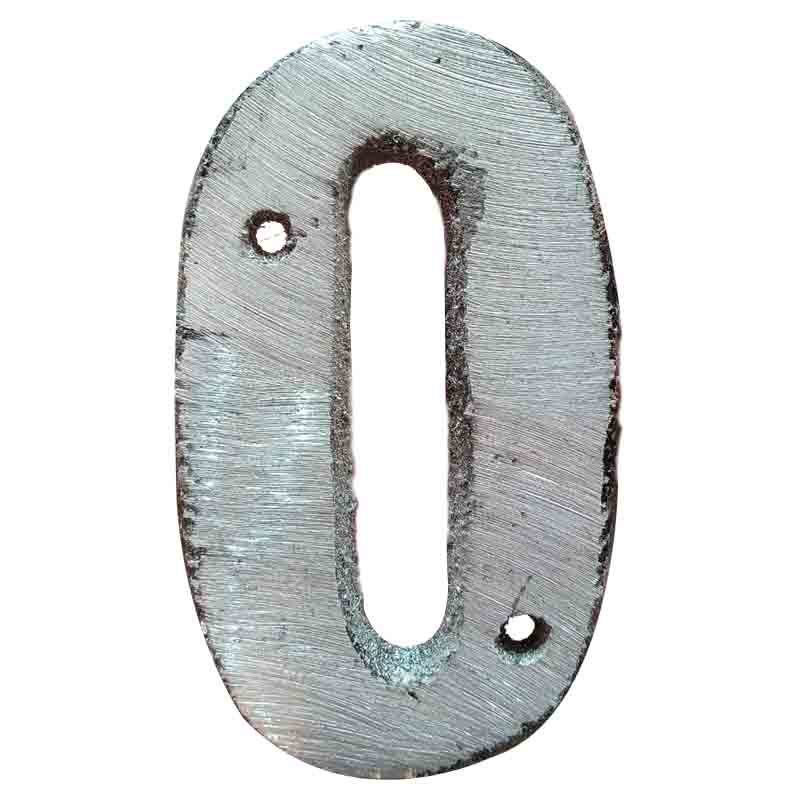NUMERO PARA CASA EN ALUMINIO  " 0 "                