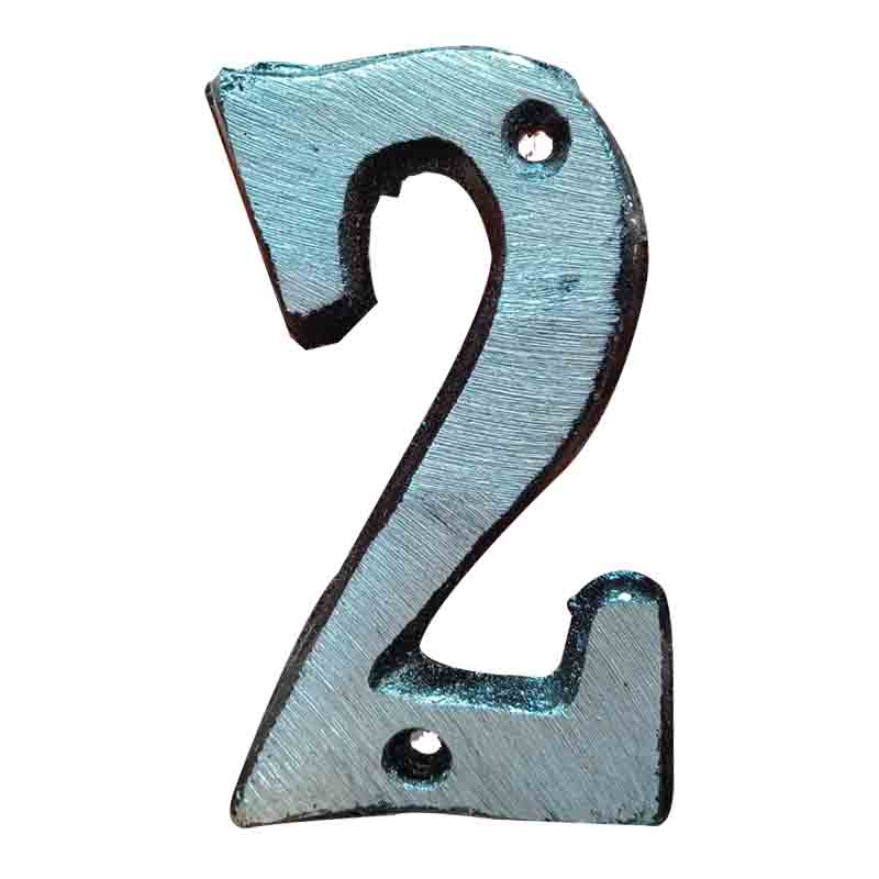 NUMERO PARA CASA EN ALUMINIO  " 2 "