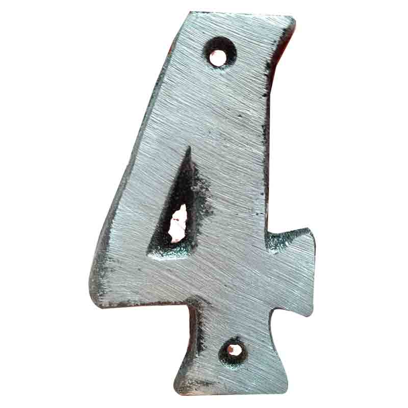 NUMERO PARA CASA EN ALUMINIO  " 4 "