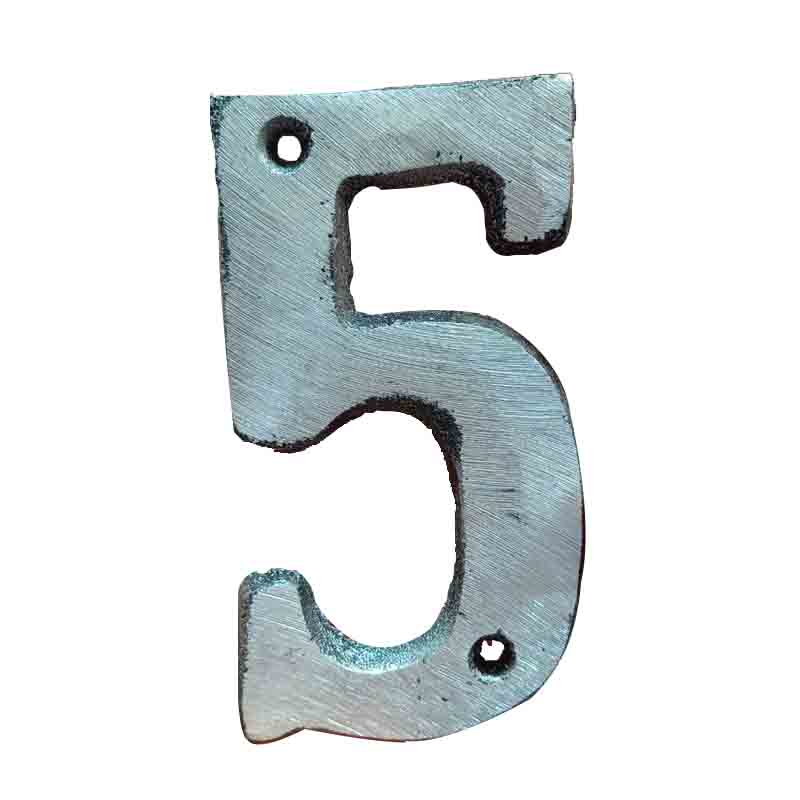 NUMERO PARA CASA EN ALUMINIO  " 5 "                