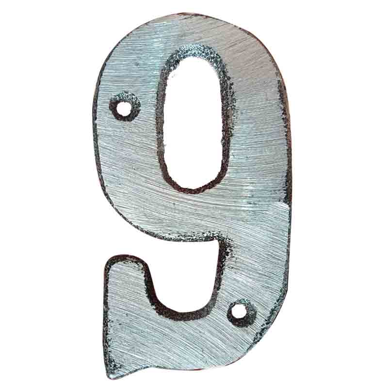 NUMERO PARA CASA EN ALUMINIO  " 9 "                