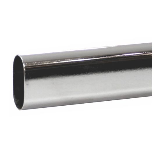 TUBO CROMADO OVALADO PARA CLOSET 6 MTS.            