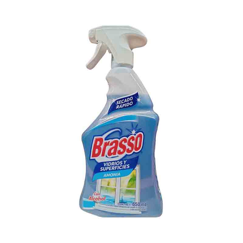 BRASSO VIDRIOS Y SUPERFICIES AMONIA 650ML.         
