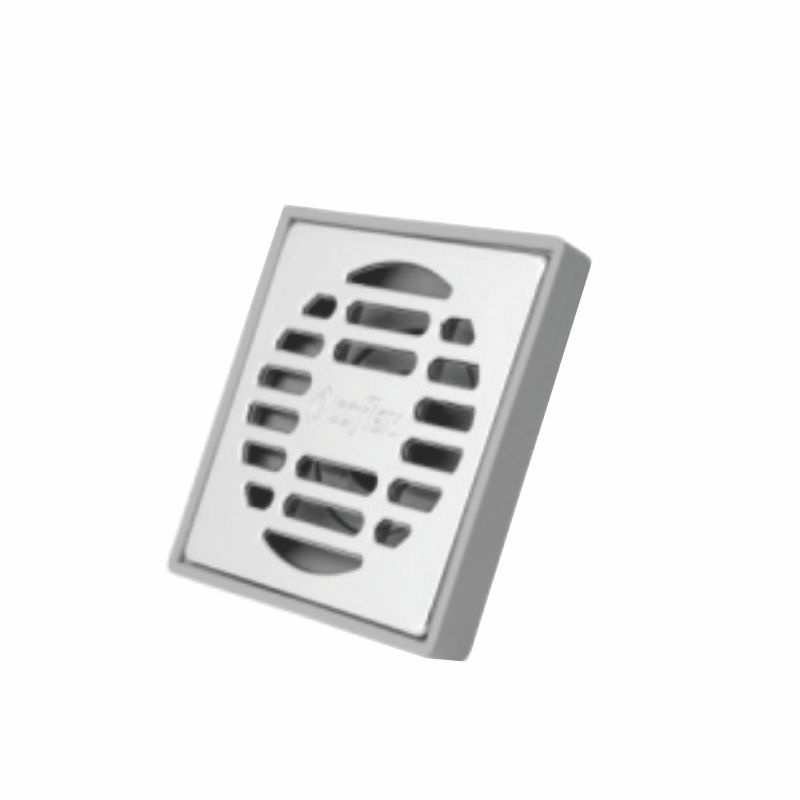 COLADERA CUADRADA 4" PC-161 REJILLA CROMADA COFLEX 