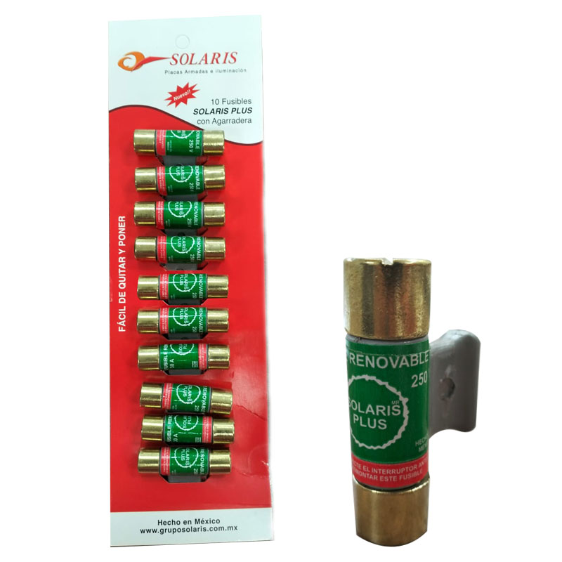 CARTUCHO FUSIBLE 30 AMPS.C/AGARRADERA SOLARIS REF. 