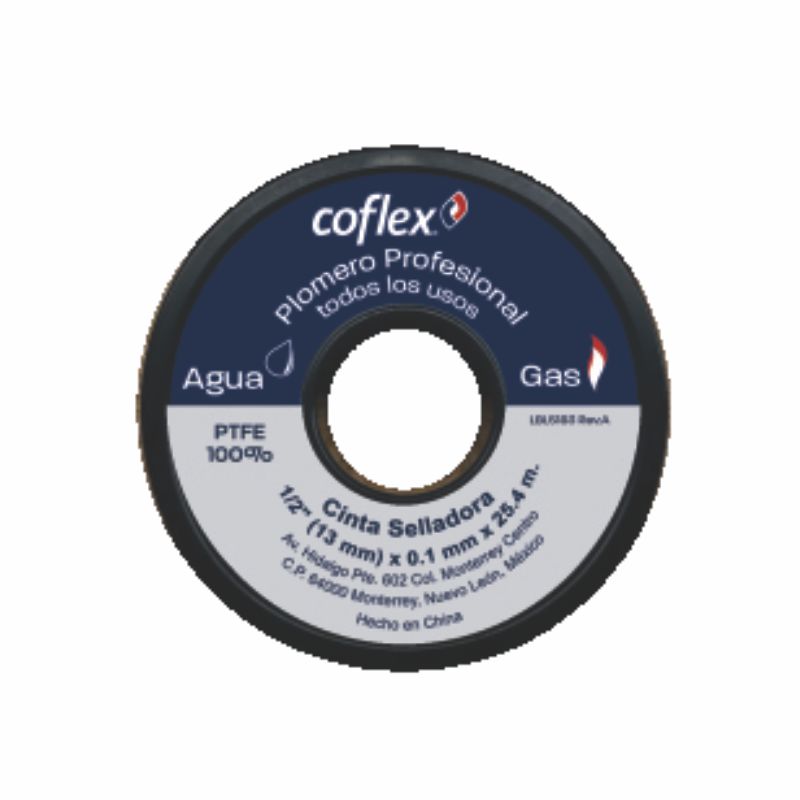 CINTA DE TEFLON PROF.1/2" 25MTS WTP-12-25 COFLEX   