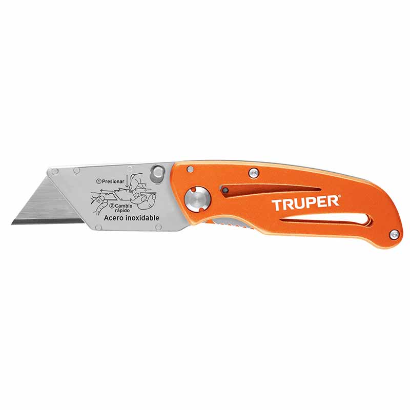 NAVAJA ABATIBLE 6' CUERPO DE ALUMINIO Y ACERO INOX, TRUPER